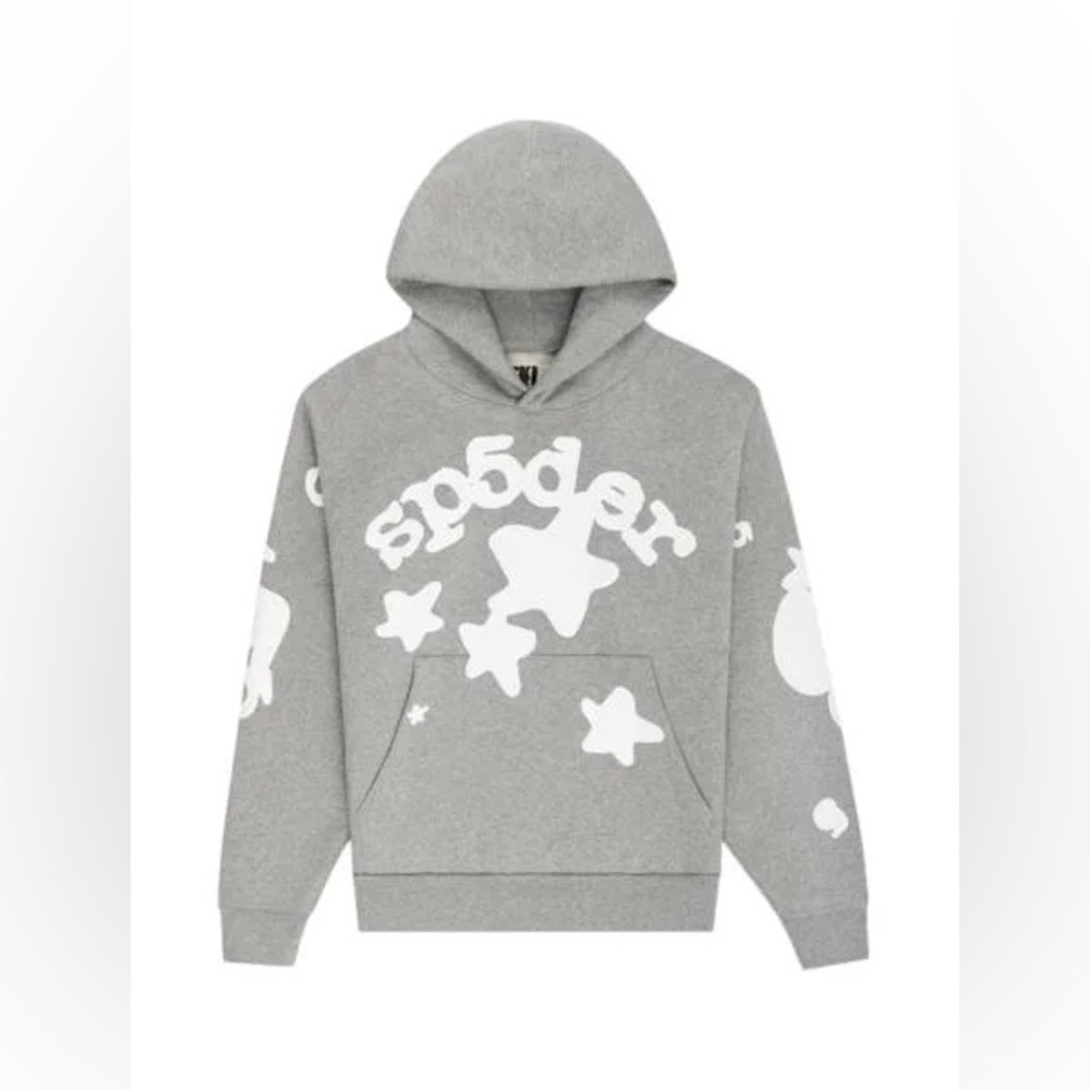 Dark Heather Gray Beluga Sp5der Hoodie
